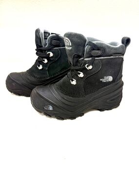 The North Face Waterproof Snow Boots Kids US 12 Black Winter